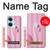 W3805 Flamingo Pink Pastel Hard Case and Leather Flip Case For OnePlus Nord CE3