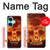 W3881 Fire Skull Hard Case and Leather Flip Case For OnePlus Nord CE3