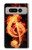 W0493 Music Note Burn Hard Case and Leather Flip Case For Google Pixel Fold