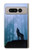 W0935 Wolf Howling in Forest Hard Case and Leather Flip Case For Google Pixel Fold