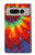 W2985 Colorful Tie Dye Texture Hard Case and Leather Flip Case For Google Pixel Fold