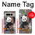 W3793 Cute Baby Panda Snow Painting Hard Case and Leather Flip Case For Google Pixel Fold