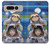 W3915 Raccoon Girl Baby Sloth Astronaut Suit Hard Case and Leather Flip Case For Google Pixel Fold