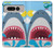 W3947 Shark Helicopter Cartoon Hard Case and Leather Flip Case For Google Pixel Fold