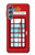 W2059 England British Telephone Box Minimalist Hard Case and Leather Flip Case For Samsung Galaxy M34 5G