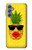 W2443 Funny Pineapple Sunglasses Kiss Hard Case and Leather Flip Case For Samsung Galaxy M34 5G