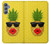 W2443 Funny Pineapple Sunglasses Kiss Hard Case and Leather Flip Case For Samsung Galaxy M34 5G