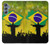 W2981 Brazil Football Soccer Hard Case and Leather Flip Case For Samsung Galaxy M34 5G