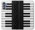 W3078 Black and White Piano Keyboard Hard Case and Leather Flip Case For Samsung Galaxy M34 5G