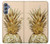 W3490 Gold Pineapple Hard Case and Leather Flip Case For Samsung Galaxy M34 5G