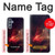 W3897 Red Nebula Space Hard Case and Leather Flip Case For Samsung Galaxy M34 5G