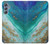 W3920 Abstract Ocean Blue Color Mixed Emerald Hard Case and Leather Flip Case For Samsung Galaxy M34 5G