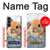 W0242 Cute Rabbit Hard Case and Leather Flip Case For Samsung Galaxy S23 FE