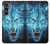 W0752 Blue Fire Grim Wolf Hard Case and Leather Flip Case For Samsung Galaxy S23 FE