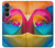 W1671 Rainbow Colorful Rose Hard Case and Leather Flip Case For Samsung Galaxy S23 FE