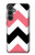 W1849 Pink Black Chevron Zigzag Hard Case and Leather Flip Case For Samsung Galaxy S23 FE