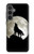 W1981 Wolf Howling at The Moon Hard Case and Leather Flip Case For Samsung Galaxy S23 FE