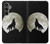 W1981 Wolf Howling at The Moon Hard Case and Leather Flip Case For Samsung Galaxy S23 FE