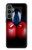 W2261 Businessman Black Suit With Boxing Gloves Hard Case and Leather Flip Case For Samsung Galaxy S23 FE