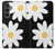 W2315 Daisy White Flowers Hard Case and Leather Flip Case For Samsung Galaxy S23 FE