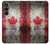 W2490 Canada Maple Leaf Flag Texture Hard Case and Leather Flip Case For Samsung Galaxy S23 FE