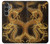 W2804 Chinese Gold Dragon Printed Hard Case and Leather Flip Case For Samsung Galaxy S23 FE