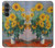 W2937 Claude Monet Bouquet of Sunflowers Hard Case and Leather Flip Case For Samsung Galaxy S23 FE