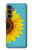 W3039 Vintage Sunflower Blue Hard Case and Leather Flip Case For Samsung Galaxy S23 FE