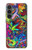 W3255 Colorful Art Pattern Hard Case and Leather Flip Case For Samsung Galaxy S23 FE