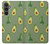 W3285 Avocado Fruit Pattern Hard Case and Leather Flip Case For Samsung Galaxy S23 FE