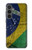 W3297 Brazil Flag Vintage Football Graphic Hard Case and Leather Flip Case For Samsung Galaxy S23 FE