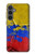 W3306 Colombia Flag Vintage Football Graphic Hard Case and Leather Flip Case For Samsung Galaxy S23 FE