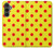 W3526 Red Spot Polka Dot Hard Case and Leather Flip Case For Samsung Galaxy S23 FE
