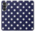 W3533 Blue Polka Dot Hard Case and Leather Flip Case For Samsung Galaxy S23 FE