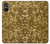 W3388 Gold Glitter Graphic Print Hard Case and Leather Flip Case For Sony Xperia 5 V