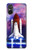 W3913 Colorful Nebula Space Shuttle Hard Case and Leather Flip Case For Sony Xperia 5 V