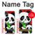 W3929 Cute Panda Eating Bamboo Hard Case and Leather Flip Case For Sony Xperia 5 V