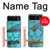 W2685 Aqua Turquoise Gemstone Graphic Printed Hard Case and Leather Flip Case For Motorola Razr 40