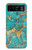 W2906 Aqua Turquoise Stone Hard Case and Leather Flip Case For Motorola Razr 40