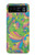 W3273 Flower Line Art Pattern Hard Case and Leather Flip Case For Motorola Razr 40