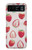W3481 Strawberry Hard Case and Leather Flip Case For Motorola Razr 40