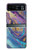 W3676 Colorful Abstract Marble Stone Hard Case and Leather Flip Case For Motorola Razr 40