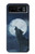 W3693 Grim White Wolf Full Moon Hard Case and Leather Flip Case For Motorola Razr 40