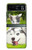 W3795 Kitten Cat Playful Siberian Husky Dog Paint Hard Case and Leather Flip Case For Motorola Razr 40