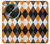 W3421 Black Orange White Argyle Plaid Hard Case and Leather Flip Case For OnePlus OPEN