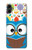 W2521 Cute Nerd Owl Cartoon Hard Case and Leather Flip Case For Samsung Galaxy A05