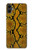 W3365 Yellow Python Skin Graphic Print Hard Case and Leather Flip Case For Samsung Galaxy A05