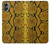 W3365 Yellow Python Skin Graphic Print Hard Case and Leather Flip Case For Samsung Galaxy A05