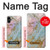 W3717 Rose Gold Blue Pastel Marble Graphic Printed Hard Case and Leather Flip Case For Samsung Galaxy A05