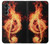 W0493 Music Note Burn Hard Case and Leather Flip Case For Samsung Galaxy A05s